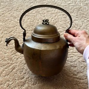 Copper tea kettle antique